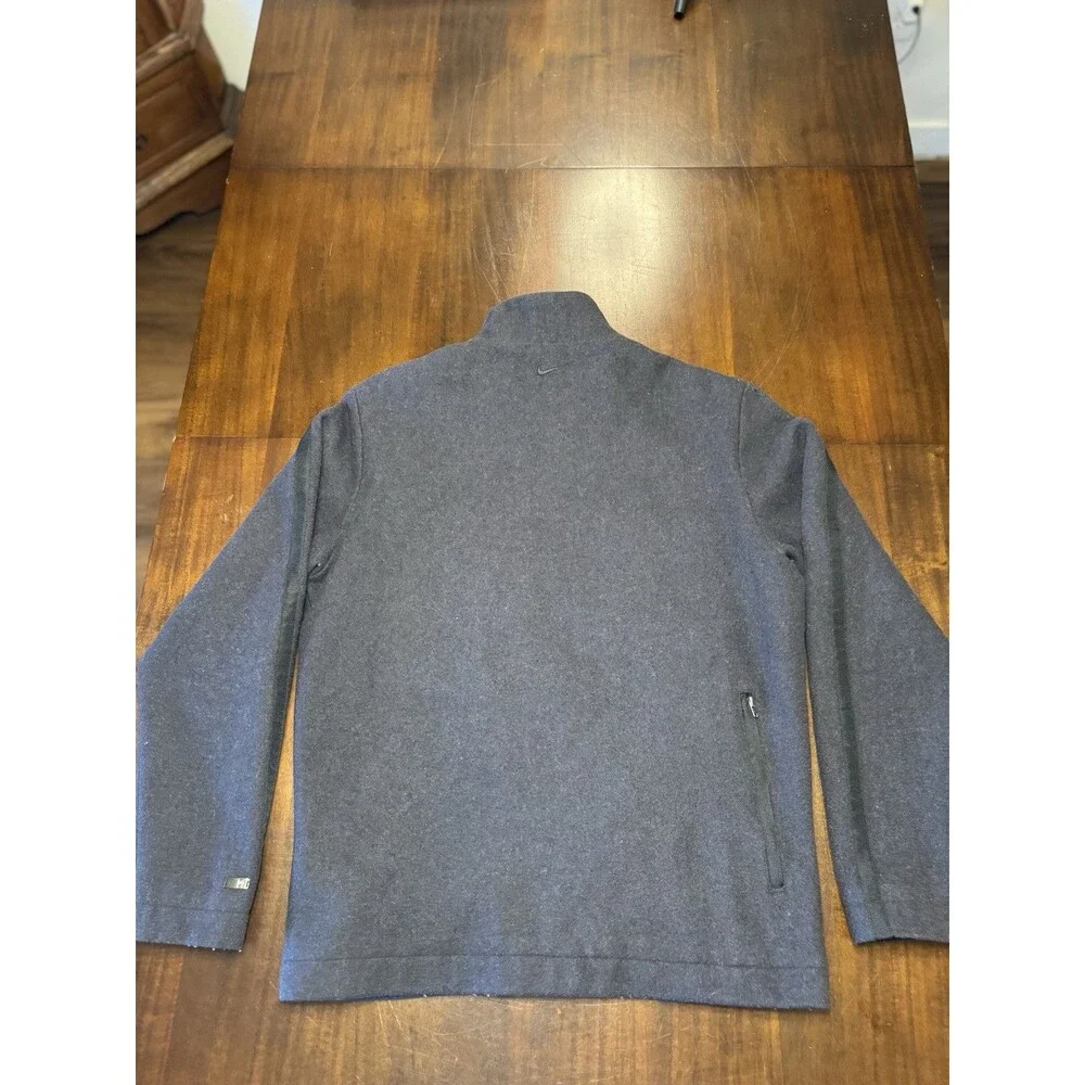 Vintage Nike Tiger Woods Wool Blend Gray Bomber Jacket Zip Up Mens M